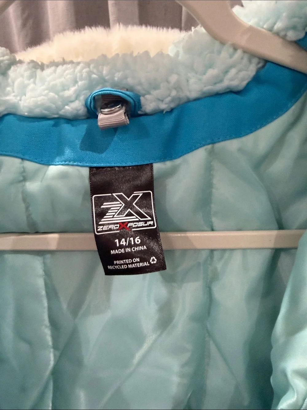 ZeroXposur Turquoise & Gray Girls' Hooded Winter Jacket